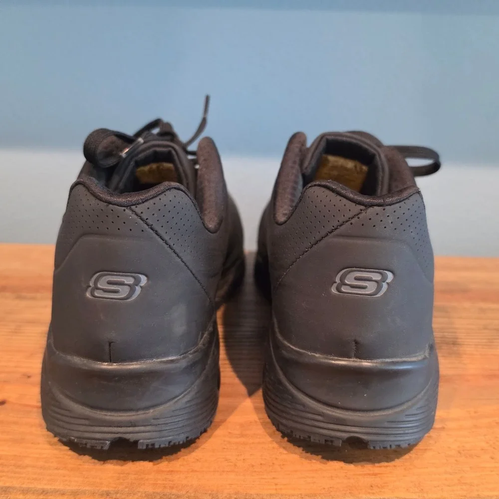 Skechers Mens Work‎ Uno Doltin Composite Toe Slip Resistant Black Sneakers 11.5
